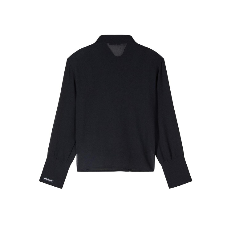 PATRIZIA PEPE Camicia nera trasparente con top bambina
