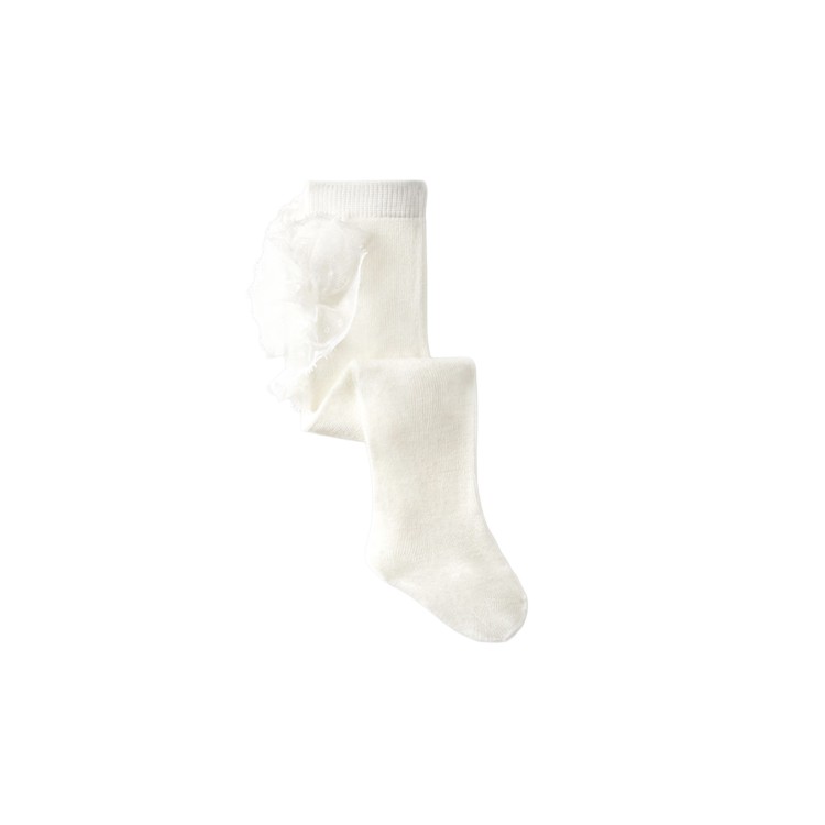 MAYORAL NEWBORN Calzamaglia bianca volant neonata