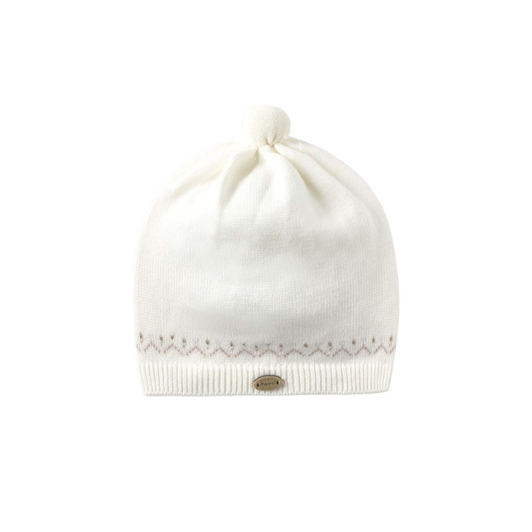 MAYORAL NEWBORN Cappello bianco tricot neonati