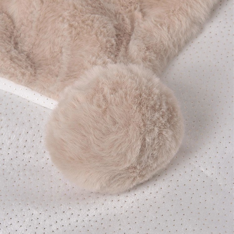 MAYORAL NEWBORN Copertina beige pelo pompon neonati