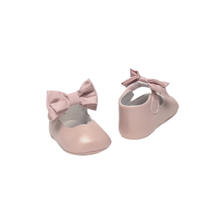 MAYORAL NEWBORN Ballerine rosa con fiocco neonata