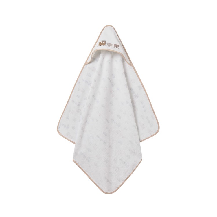 MAYORAL NEWBORN Asciugamano bianco con motivo neonati