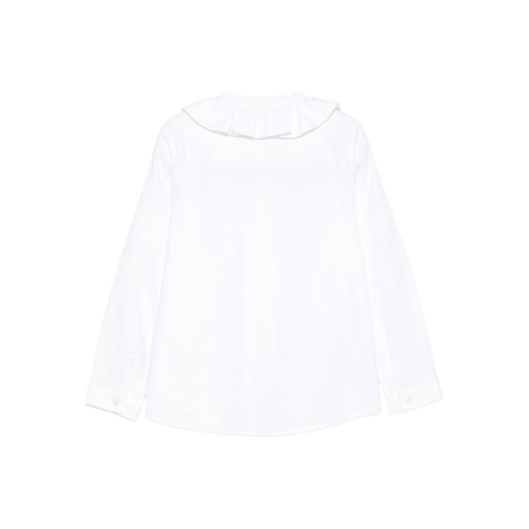 IL GUFO Camicia bianca con volant bambina