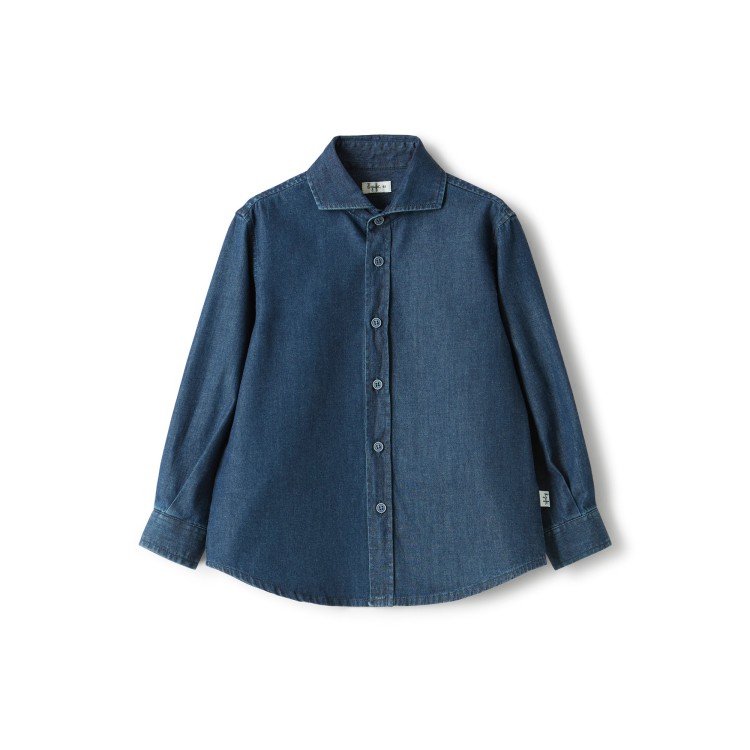 IL GUFO Camicia in denim basic bambino