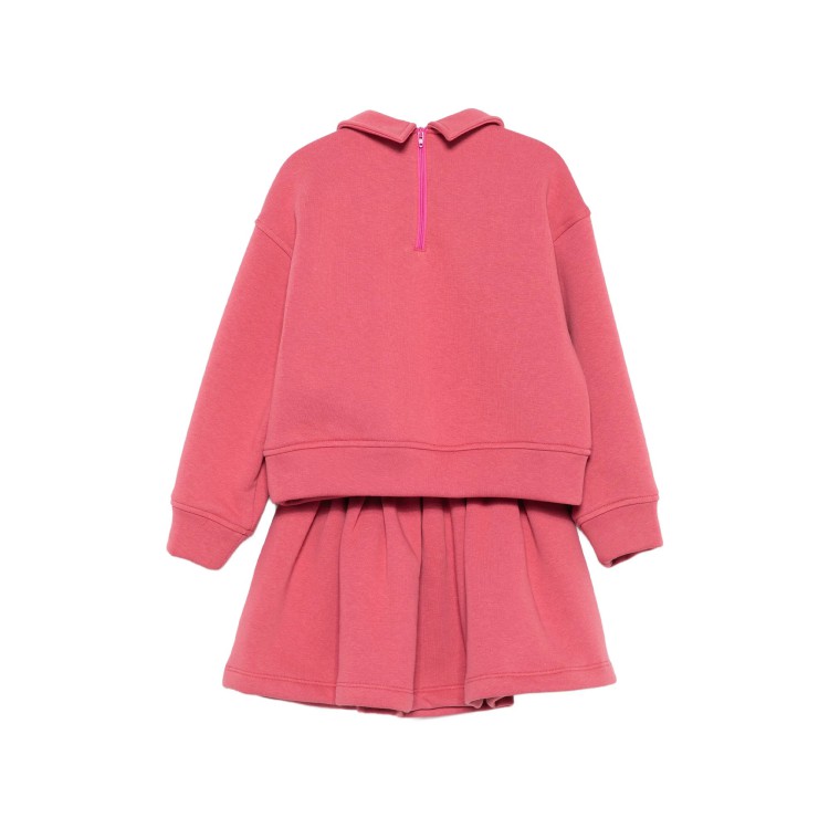 IL GUFO Completo rosa con felpa e gonna bambina
