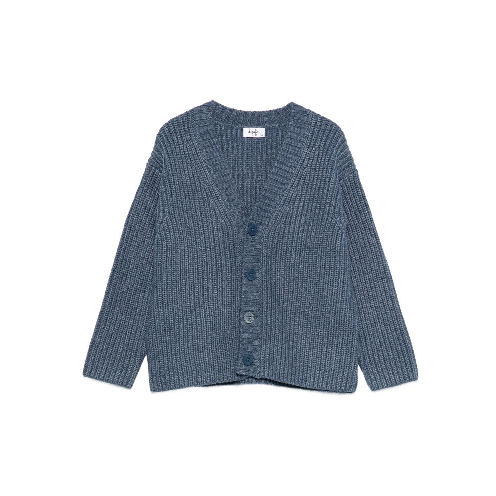 IL GUFO Cardigan blu in...