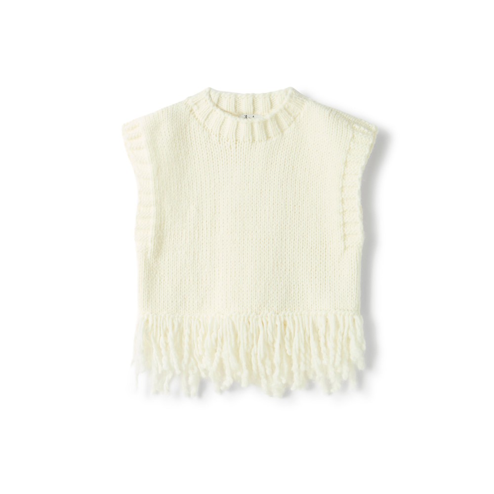 IL GUFO Gilet latte con...