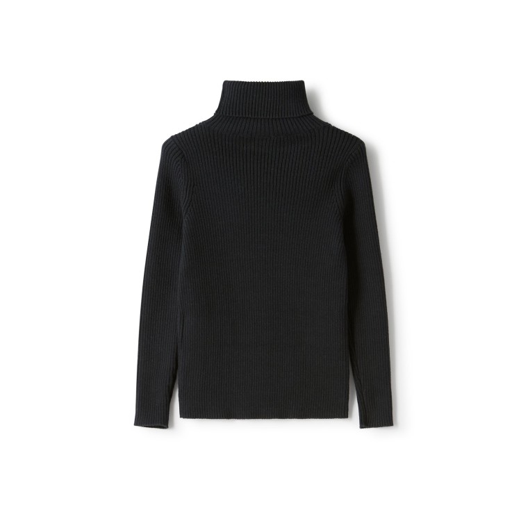 IL GUFO Maglione blu navy dolcevita bambina