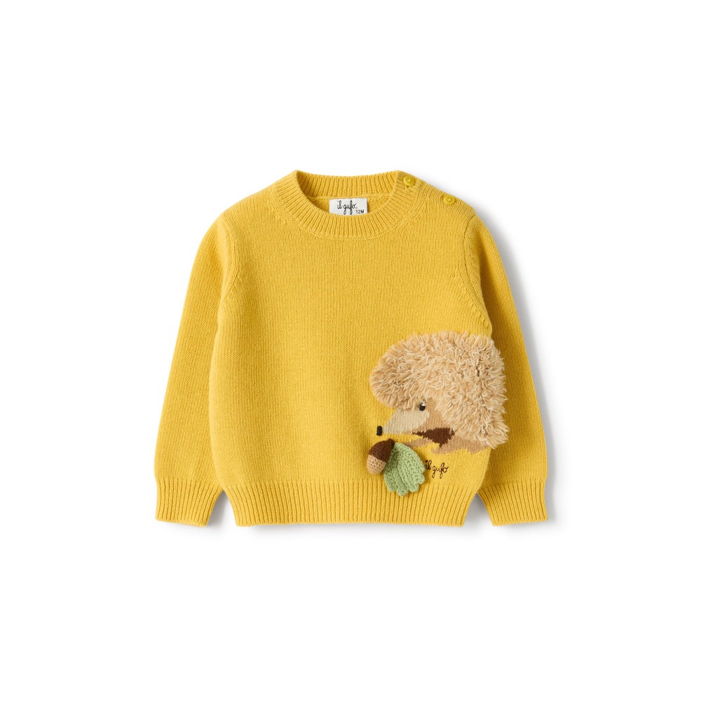 IL GUFO Maglione giallo con...