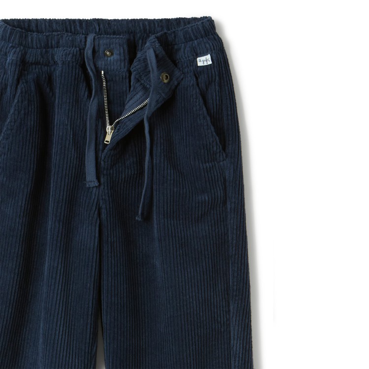 IL GUFO Pantaloni navy in velluto bambino