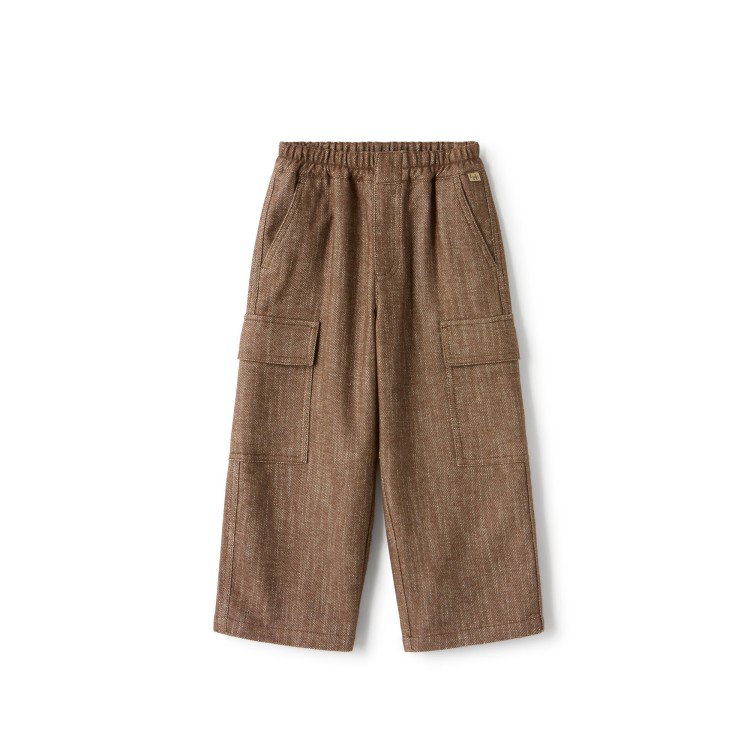IL GUFO Pantaloni cargo marroni bambino