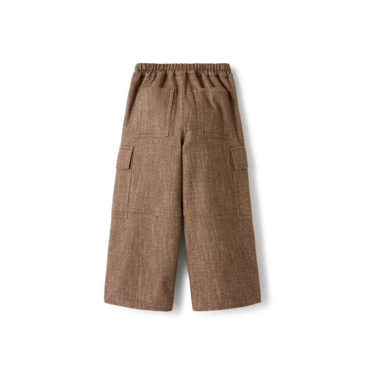 IL GUFO Pantaloni cargo marroni bambino