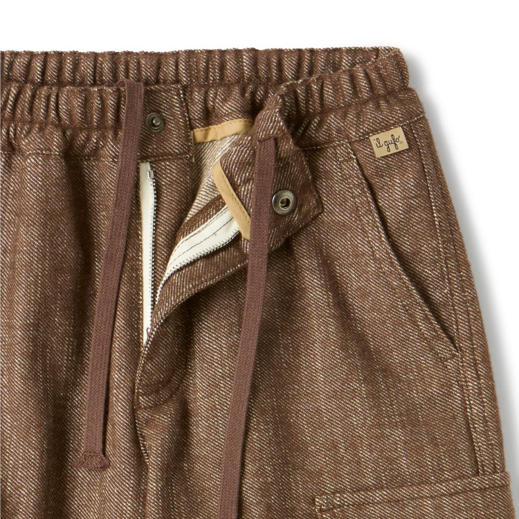 IL GUFO Pantaloni cargo marroni bambino