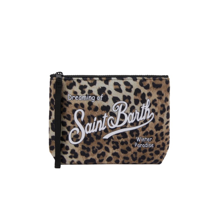 SAINT BARTH Pochette Aline leopardata beige bambina