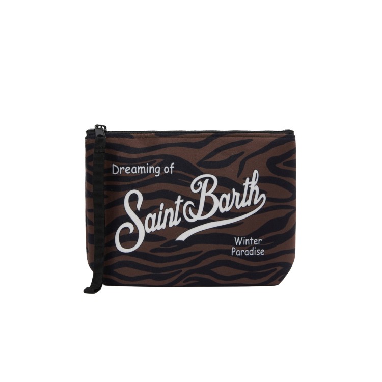 SAINT BARTH Pochette Aline zebrata marrone bambina
