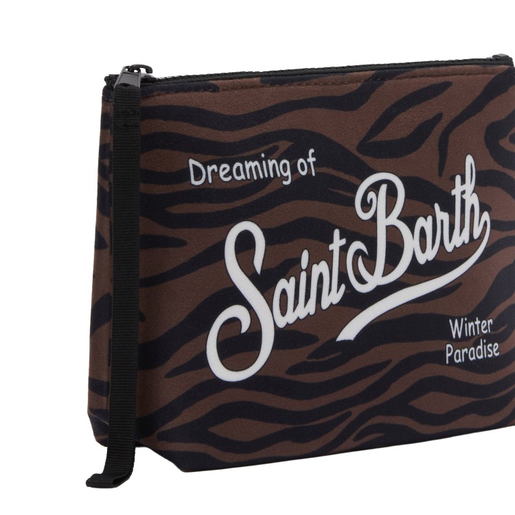 SAINT BARTH Pochette Aline zebrata marrone bambina