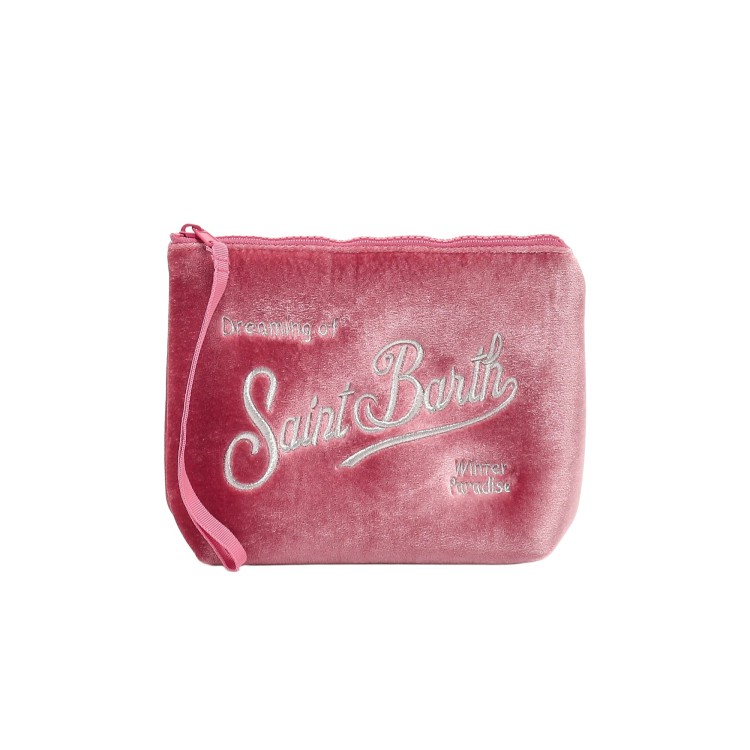 SAINT BARTH Pochette Aline rosa velvet bambina