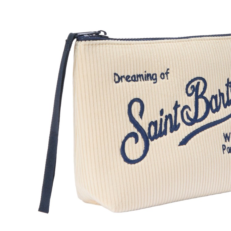 SAINT BARTH Pochette Aline a coste panna bambina