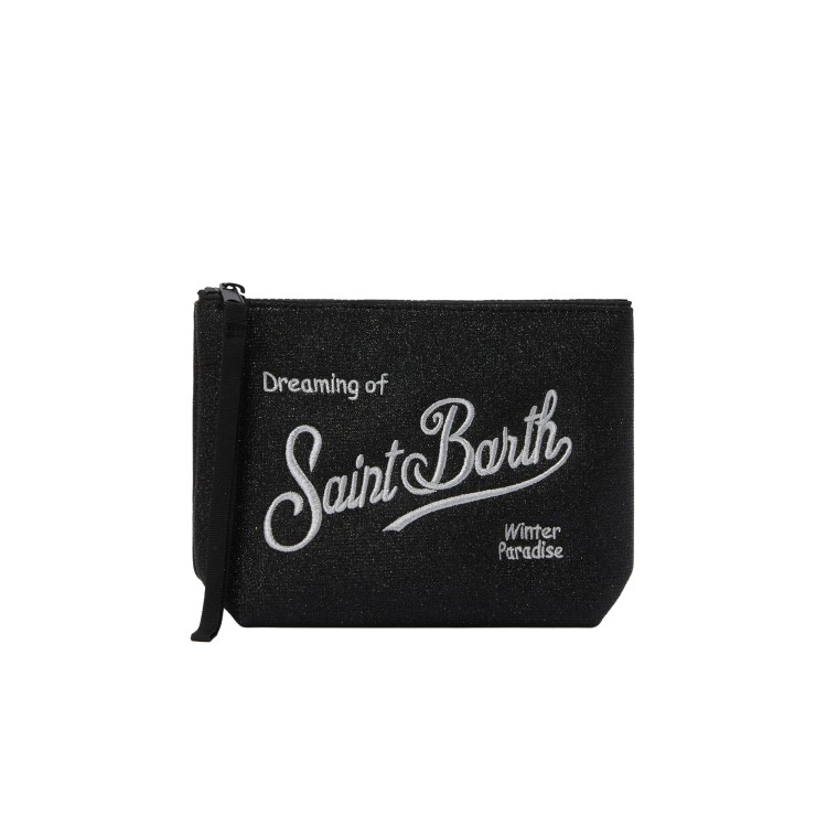 SAINT BARTH Pochette Aline nera lurex bambina