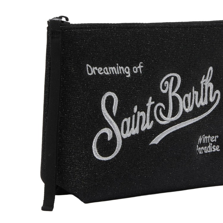 SAINT BARTH Pochette Aline nera lurex bambina