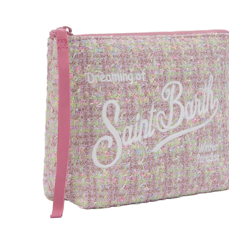 SAINT BARTH Pochette Aline rosa in tweed bambina