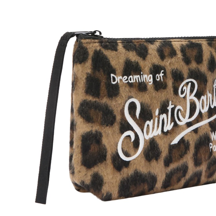 SAINT BARTH Pochette Aline leopardata misto lana bambina
