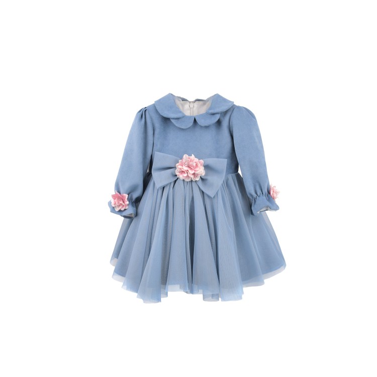 GASTONE Abitino azzurro tulle neonata