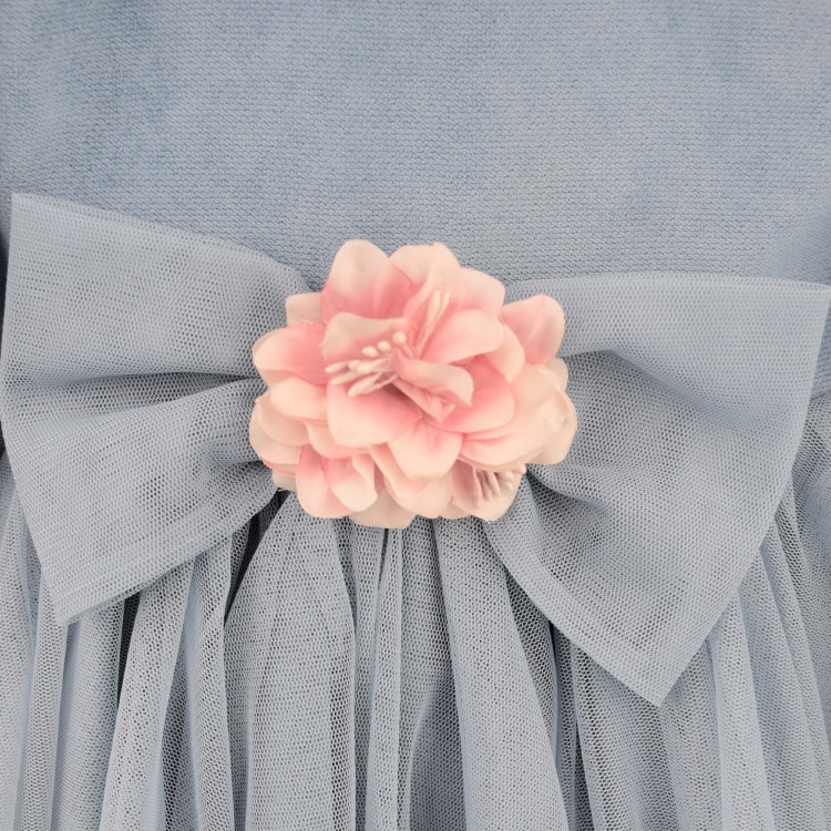 BUFI Abitino azzurro tulle neonata