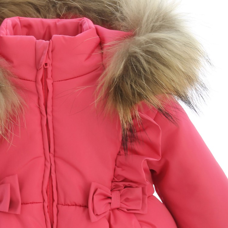 BUFI Giubbino fucsia con cappuccio neonata