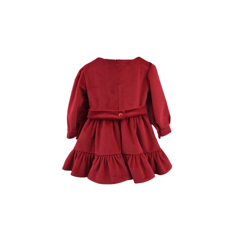 BUFI Abitino rosso volant neonata