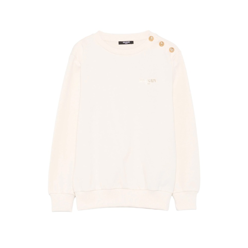 BALMAIN Felpa beige...