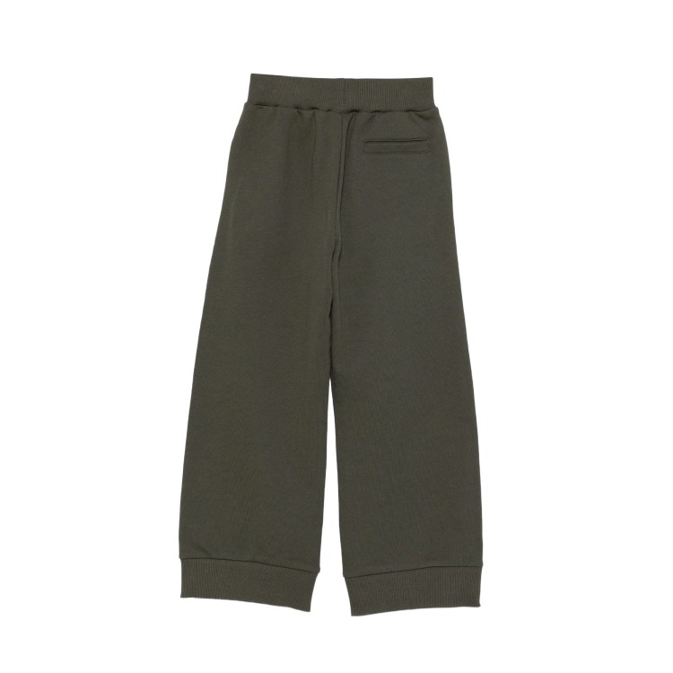 BALMAIN Pantaloni sportivi verdi wide leg bambini