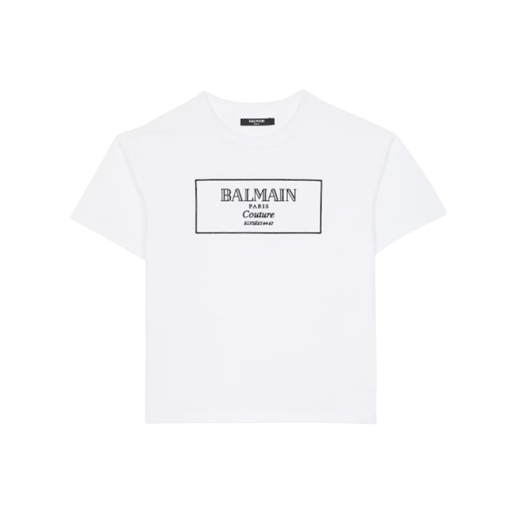 BALMAIN T-shirt bianca con...