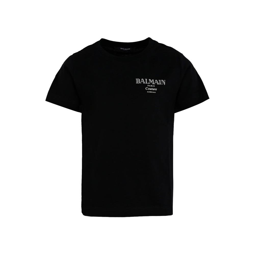 BALMAIN T-shirt nera con...