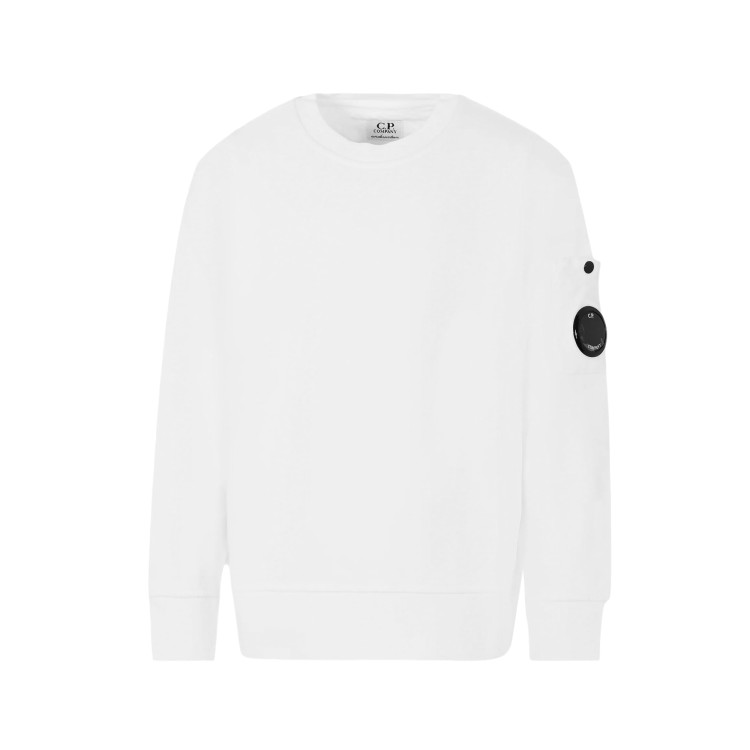 C.P. COMPANY Felpa bianca girocollo Lens bambini