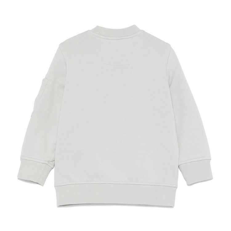 C.P. COMPANY Felpa grigio chiaro girocollo Lens bambini