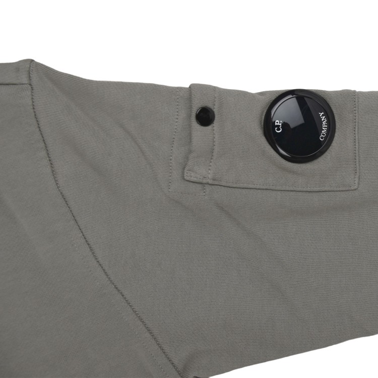 C.P. COMPANY Felpa grigio scuro Lens con cappuccio bambini