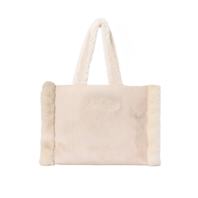 SAINT BARTH Borsa Colette beige shearling bambina