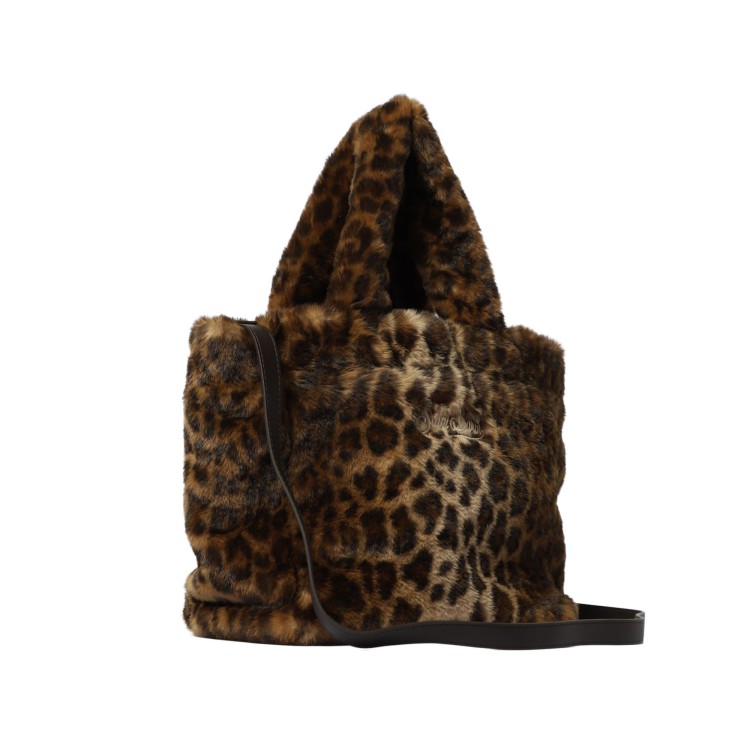 SAINT BARTH Borsa Colette leopardata pelo bambina