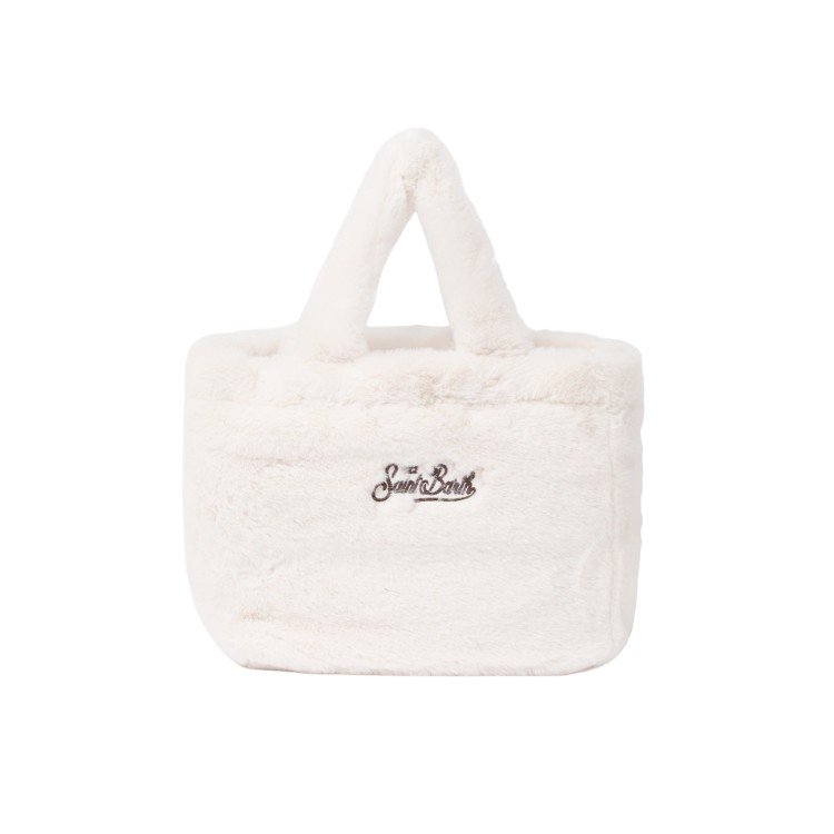 SAINT BARTH Borsa Colette bianca pelo bambina