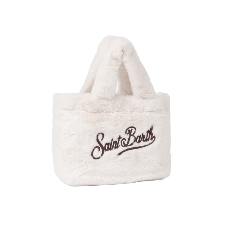 SAINT BARTH Borsa Colette bianca pelo bambina