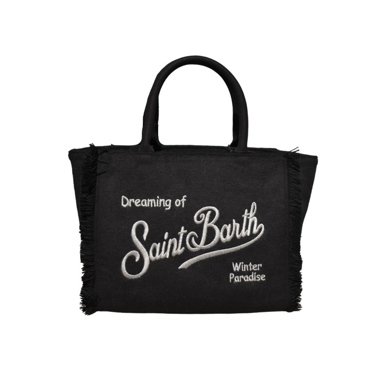 SAINT BARTH Borsa Colette nera misto lana bambina