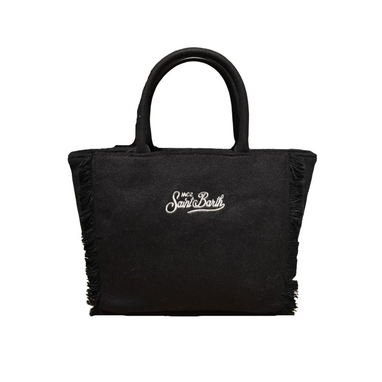 SAINT BARTH Borsa Colette nera misto lana bambina
