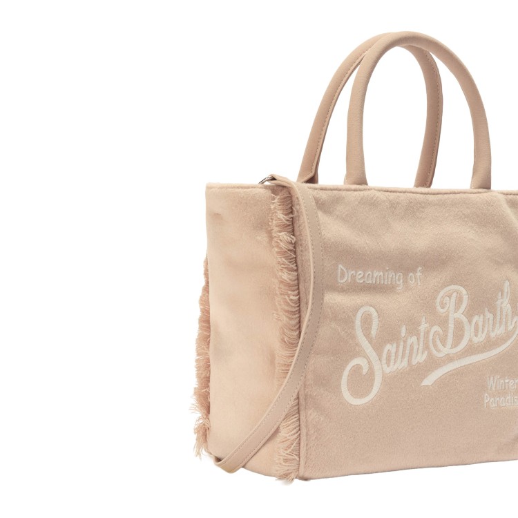 SAINT BARTH Borsa Colette beige misto lana bambina