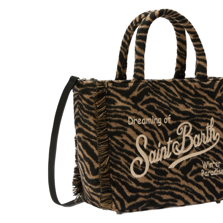 SAINT BARTH Borsa Colette zebrata misto lana bambina