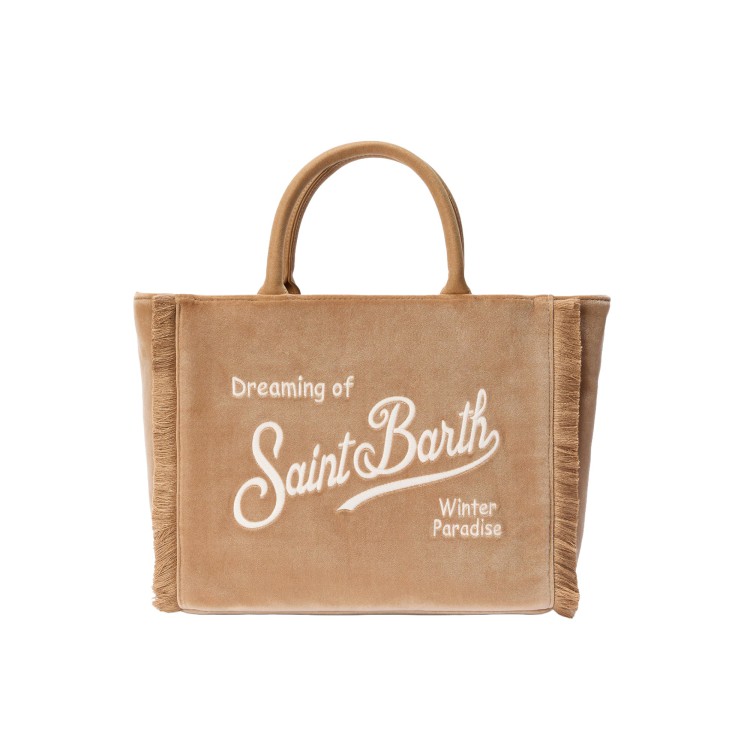 SAINT BARTH Borsa Colette velvet beige bambina