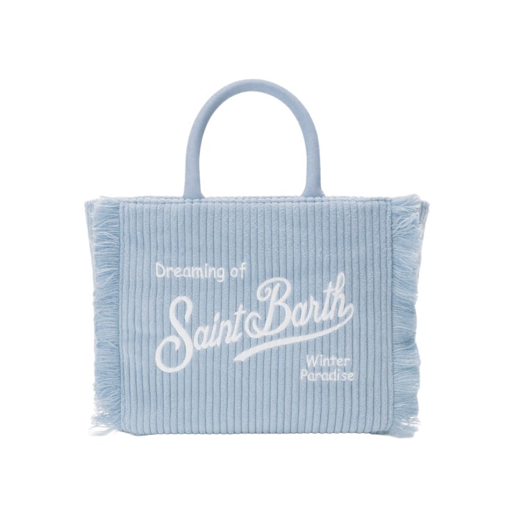 SAINT BARTH Borsa Colette celeste a costine bambina