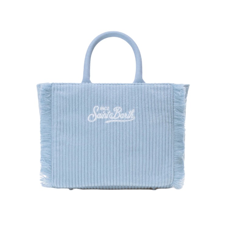 SAINT BARTH Borsa Colette celeste a costine bambina