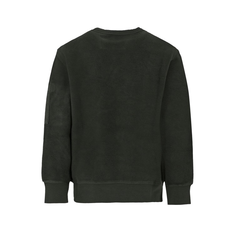 C.P. COMPANY Felpa verde girocollo Lens bambini