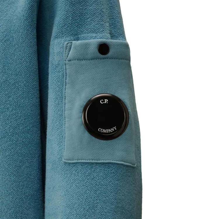 C.P. COMPANY Felpa azzurra girocollo Lens bambini
